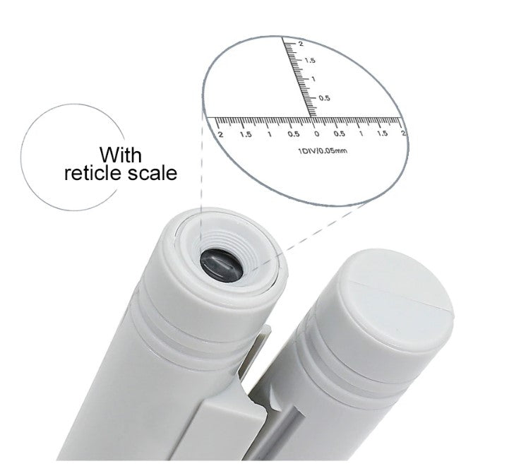 Handheld Magnifier 40X Pocket Microscope LED Lamp Light with Reading S