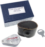 20X Magnification Loupe Triplet Lens Magnifier With 6 LED UV Light