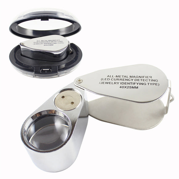 40X LED  Loupe Magnifier with LED and UV light