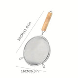 Stainless Steel Sieve With Wooden Handle
