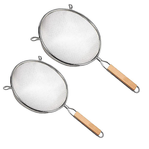Stainless Steel Sieve With Wooden Handle