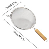 Stainless Steel Sieve With Wooden Handle