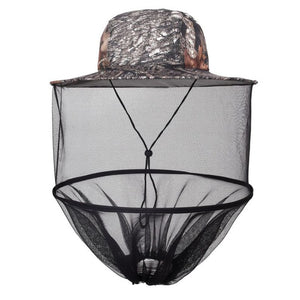 Mosquito Head Net Hat with Hidden Mesh